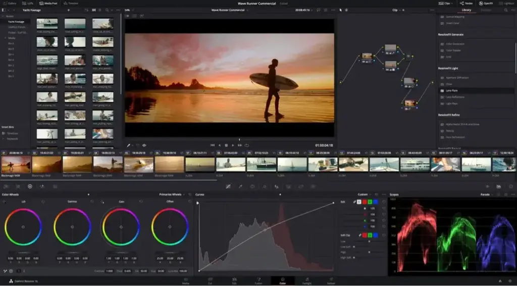 DaVinci Resolve Color Page