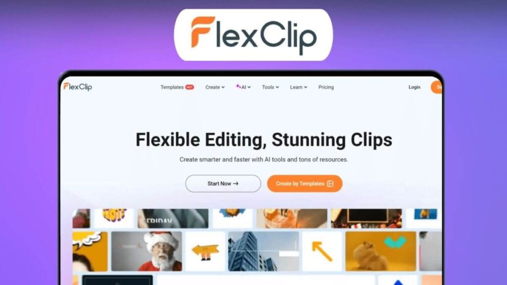 FlexClip's template library