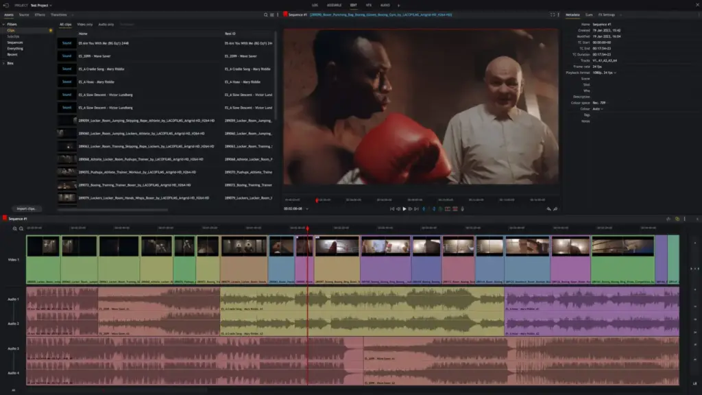 Lightworks' unique interface
